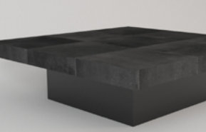 Mesa de centro BASIS de pergaminho de cabra legítimo – ESTILO MINIMALISTA