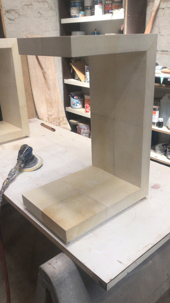 Minimalist Parchment or Vellum skin  Side Table