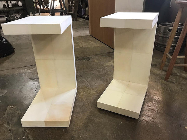 Minimalist Parchment or Vellum skin  Side Table