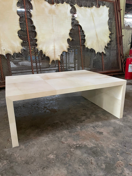 Coffee table real Goat parchment Vellum skin - MINIMALIST STYLE
