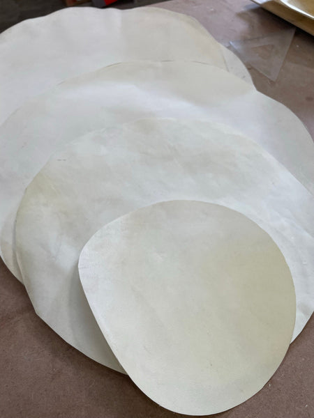 Goatskin Rawhide Drum Heads  Natural Unbleached Vellum Rounds for Frame Drums